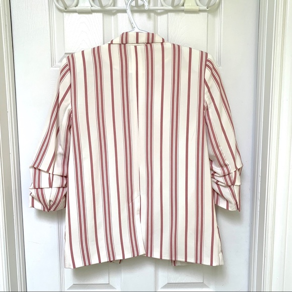 White and Pink Striped Blazer - Picture 2 of 7